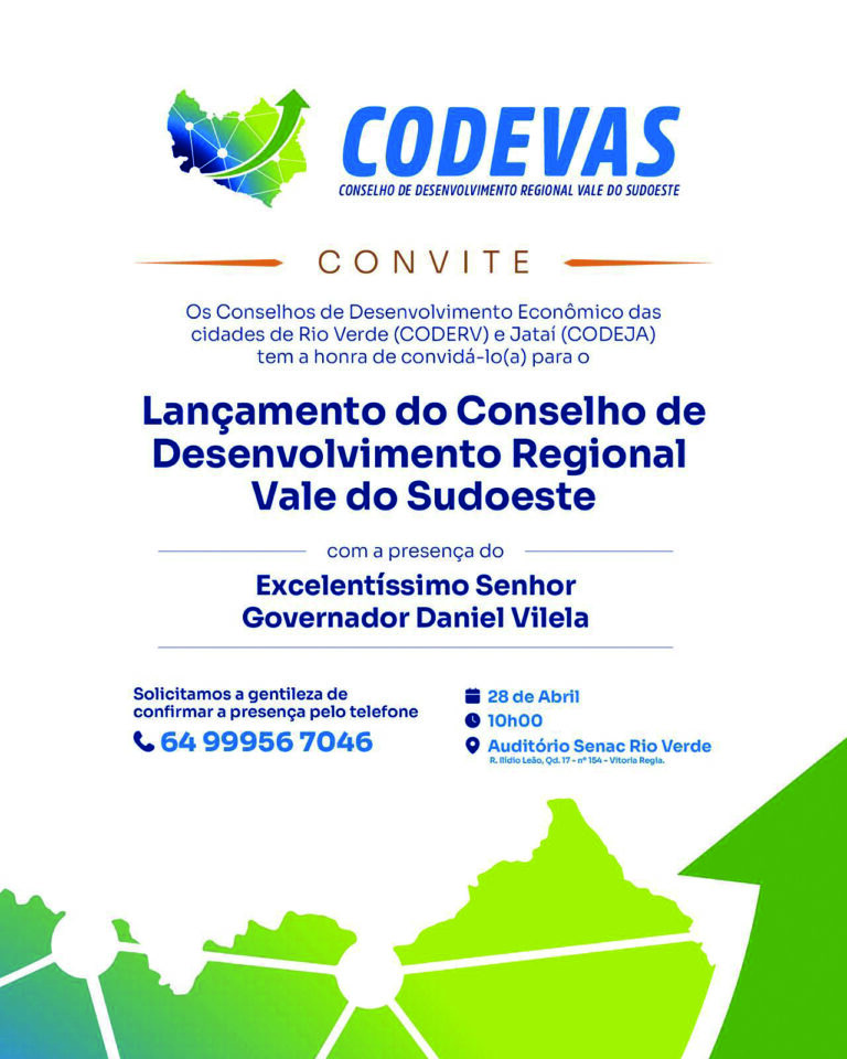 Lançamento do Conselho de Desenvolvimento Regional Vale do Sudoeste