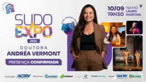 Andréa Vermont, psicanalista e fenômeno da internet, é o primeiro nome confirmado para a Sudoexpo 2026